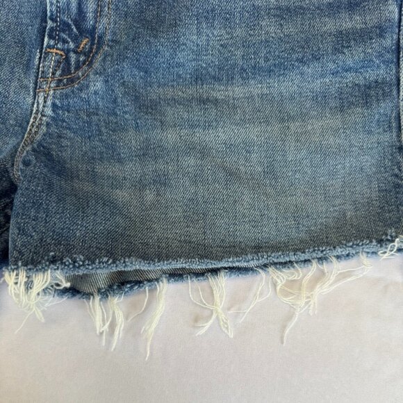 Mother Superior The Dutchie Short Fray Blue Denim Cutoff Shorts Size 28 - Picture 5 of 14